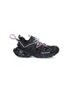 Balenciaga Black Mesh And Rubber Track Trail Laces Sneakers In Black