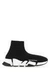 Balenciaga Black Stretch Fabric Speed 2.0 Sneakers In Black