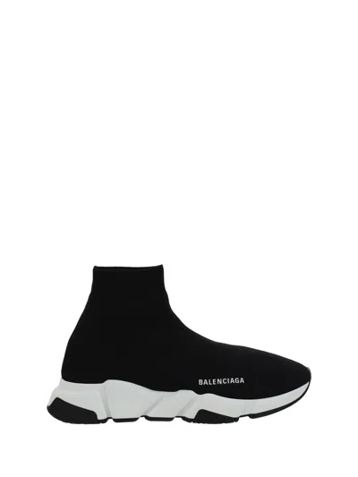 Balenciaga Speed Knitted Athletic Shoes In Black
