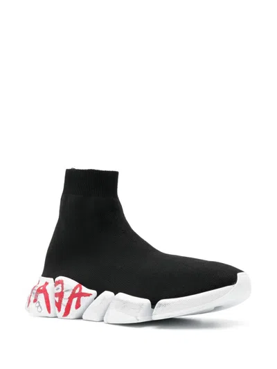 Balenciaga Sneakers In Blk Wh Red