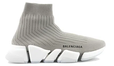 Balenciaga Burberry Printed Rubber Marsh Stamp Boots In Gray