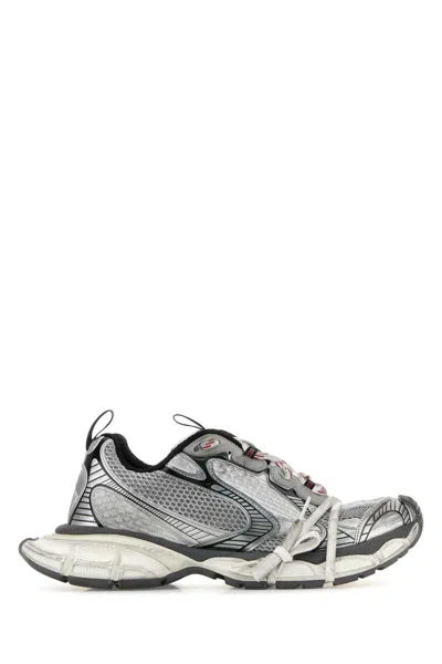 Balenciaga Grey And Whute 3xl Sneakers In Greywhitered