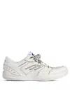 Balenciaga Hamptons Worn-out Leather Low-top Sneakers In White