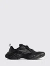 Balenciaga Monday Black Low Top Sneakers With Logo Detail And Embossed Size On The Rear In Leather And Fabric M In Black