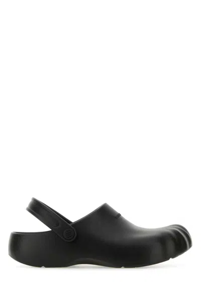 Balenciaga Round Toe Rubber Sandals In Black