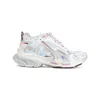 Balenciaga Sneaker Runner White Blue Pink Brown In Multicolour
