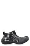 Balenciaga Shiny Black Polyester Basketball Sneakers In Black