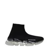 Balenciaga Women's Speed 2.0 Full Clear Sole Recycled Knit Sneaker In Black