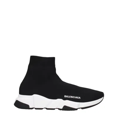 BALENCIAGA BALENCIAGA SNEAKERS SPEED MENS FABRIC BLACK/WHITE