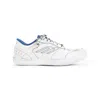 Balenciaga Hamptons Worn-out Sneakers In White And Blue In White
