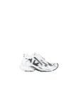 Balenciaga Number Embroidered Toe Runner Sneakers In White Black