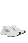 Balenciaga Men White Cowskin And Polyester Monday Shoe Sneakers In White+black+grey