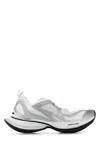 Balenciaga Two-tone Mesh And Fabric Circuit Sneakers In Whitesilver