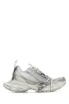 Balenciaga 3xl Mesh Summer Sneakers Shoes In Whitesilver
