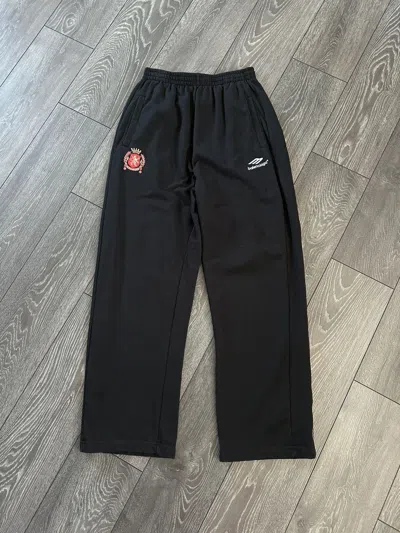 Pre-owned Balenciaga Soccer Baggy Sweatpants Black