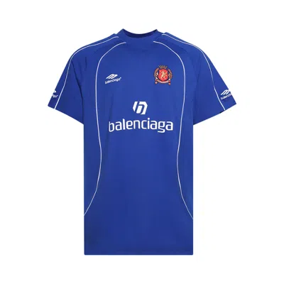 Pre-owned Balenciaga Soccer Oversized T-shirt 'blue' | Men's Size 4
