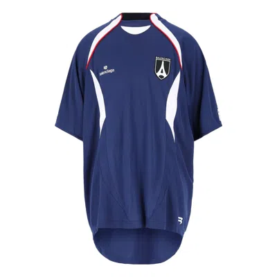 Balenciaga Soccer T-shirt Oversized 'blue'