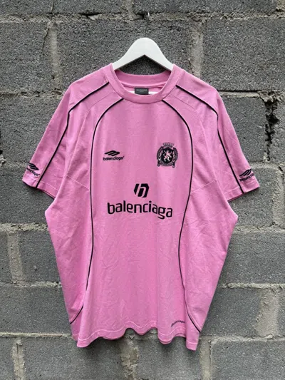 Pre-owned Balenciaga Soccer Tee London Exclusive In Pink