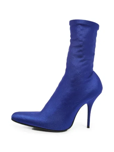 Pre-owned Balenciaga Sock Ankle Boots In Blue