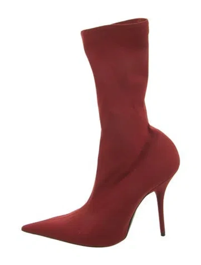 Pre-owned Balenciaga Sock Boots In Red