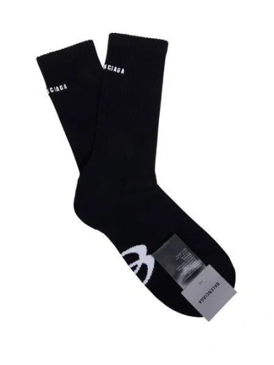 Balenciaga Socks In Blackwhite