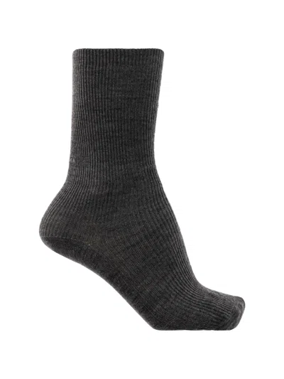 Balenciaga Socks In Grey Melange In Gray