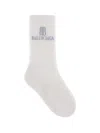 Balenciaga Cotton-blend Logo Socks In White