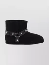 Balenciaga Soft Ankle Boot With Studs And Buckles In Black