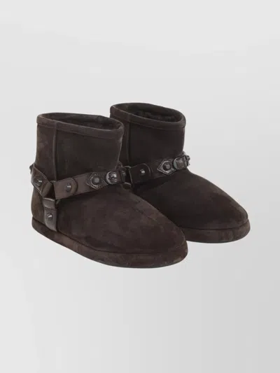 Balenciaga Soft Ankle Bootie Round Toe In Animal Print