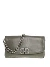 Balenciaga Leather Soft Flap Shoulder Bag