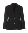Balenciaga Single-breasted Hourglass Jacket In Black