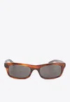 Balenciaga Soho Square Frame Tinted Sunglasses In Brown