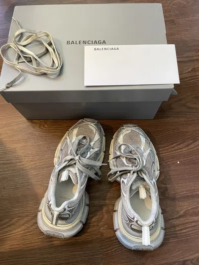 Pre-owned Balenciaga Sold  3xl Eggshell Shoes In Grey