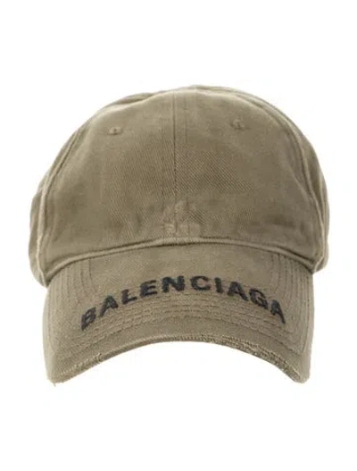 Pre-owned Balenciaga Solid Baseball Cap In Green