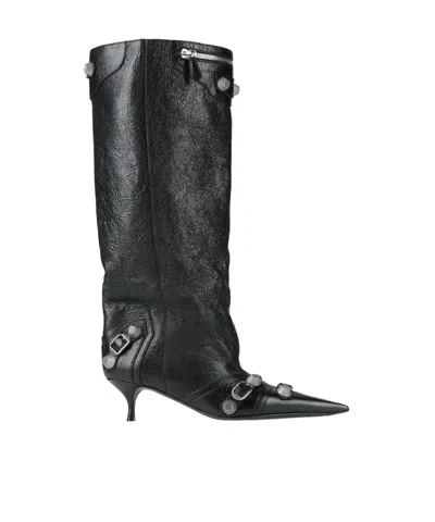 Balenciaga Solid Color Boots In Animal Print