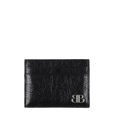 Balenciaga Solid Color Cardholders In Black