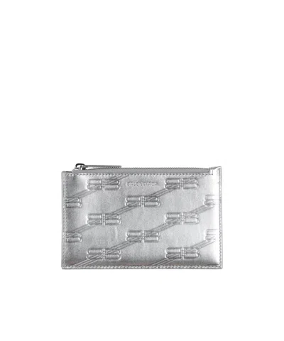 Balenciaga Solid Color Cardholders In Silver