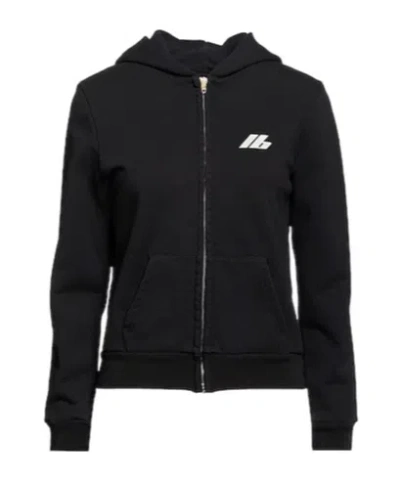 Balenciaga Solid Color Hooded Sweatshirt In Black