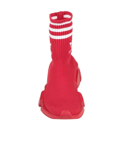 Balenciaga Solid Color Sock-style Sneakers In Red