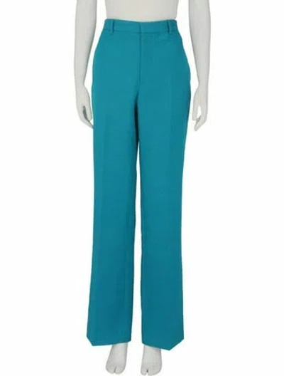 Pre-owned Balenciaga Solid Flared Pants W/ Tags In Blue
