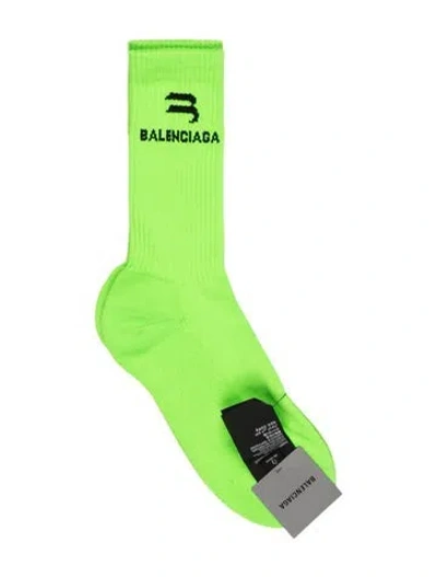 Pre-owned Balenciaga Solid Socks  W/tags In Green
