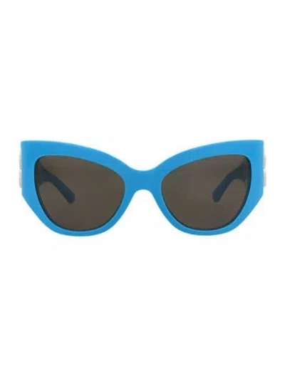 Pre-owned Balenciaga Solid Sunglasses W/ Tags In Blue