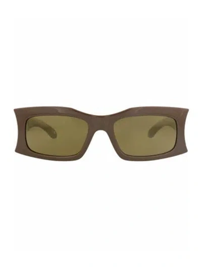 Pre-owned Balenciaga Solid Sunglasses W/ Tags In Brown