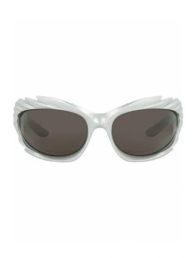 Pre-owned Balenciaga Solid Sunglasses W/ Tags In Silver