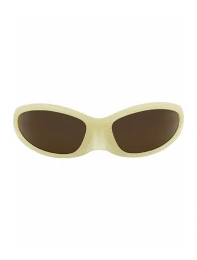 Pre-owned Balenciaga Solid Sunglasses W/ Tags In Yellow