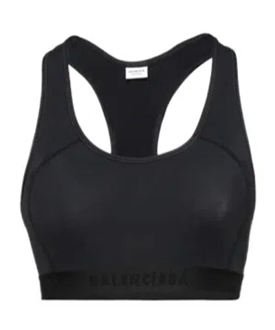 Balenciaga Solid-color Sleeveless T-shirt In Black