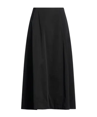 Balenciaga Solid-colored Flare Skirt In Black