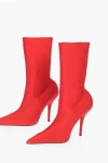 Balenciaga Spandex Sock Booties With Stiletto Heel 12cm In Red