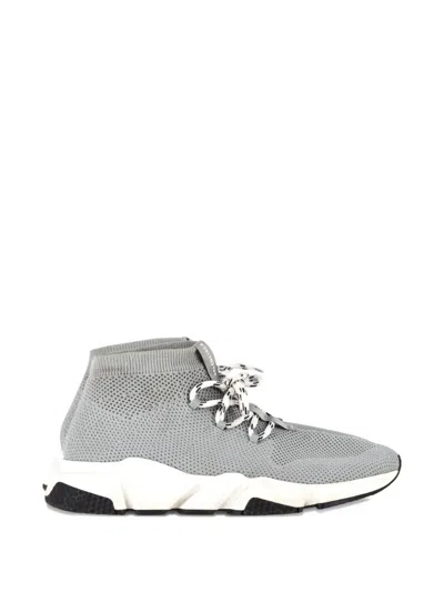Pre-owned Balenciaga Speed 2 Lace-up Sneakers In Gray