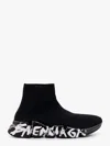 Balenciaga Speed 2.0 Graffiti Recycled Knit Sneaker In Black